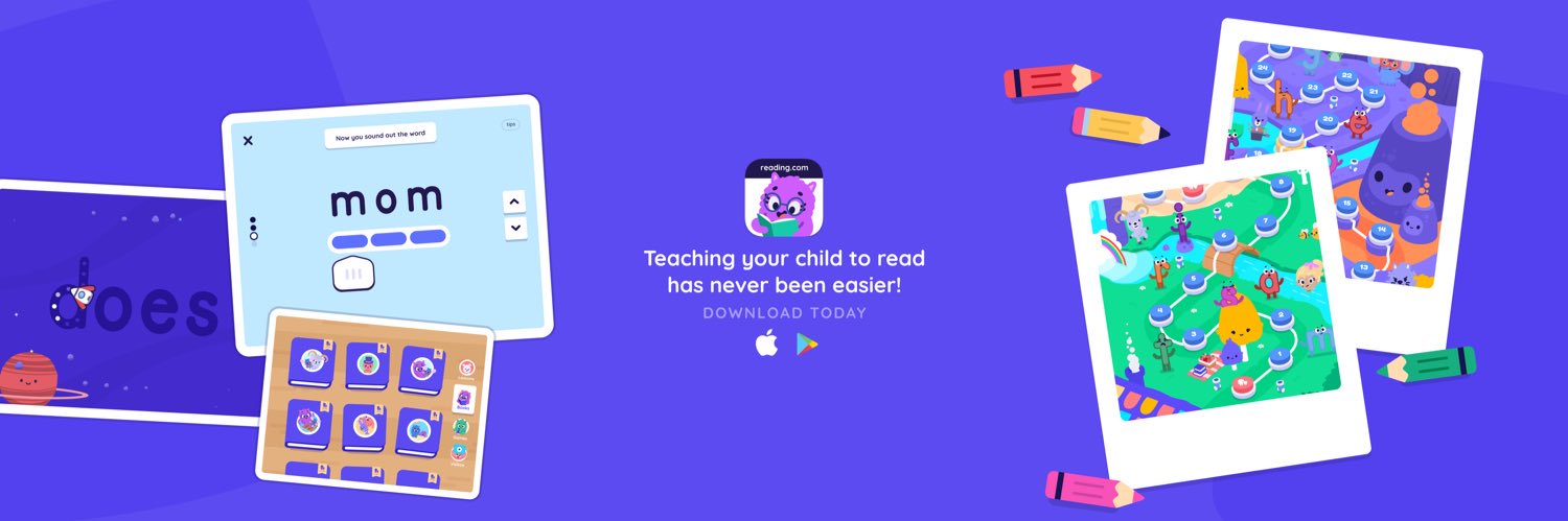 Reading.com: Learn to Read App banner