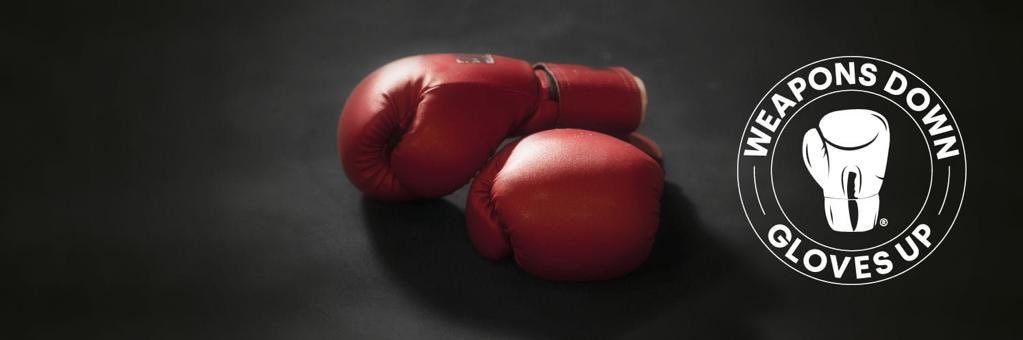 Weapons Down Gloves Up ⚪️ banner