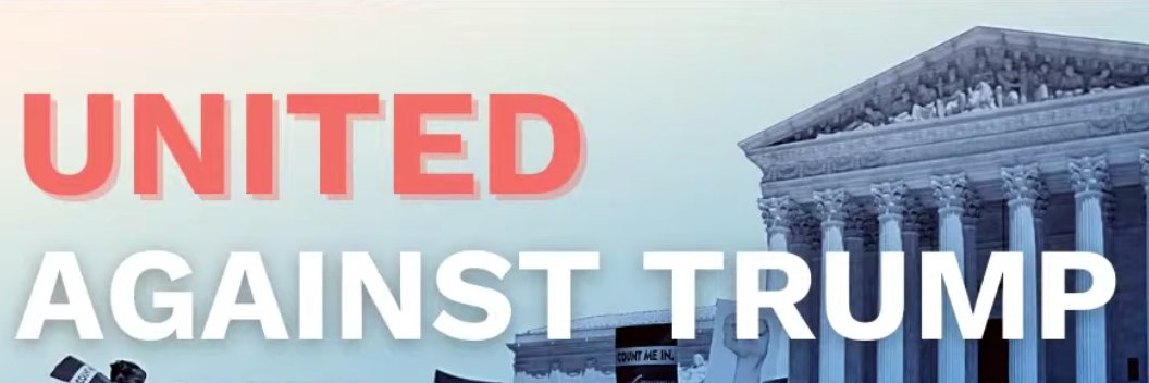 United Against Trump banner