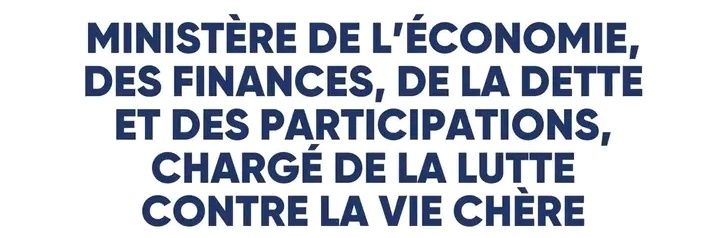 Ministère de l’Économie, des Finances, de la Dette banner