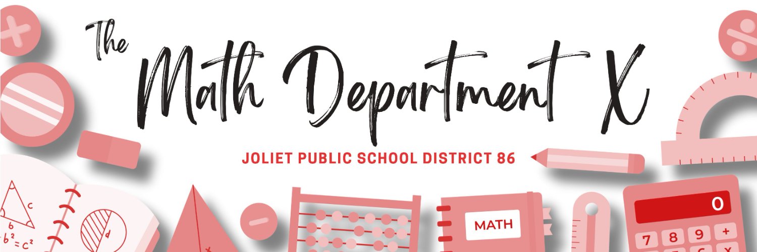 Math Department - Joliet 86 School District banner