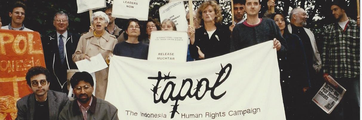 TAPOL's banner