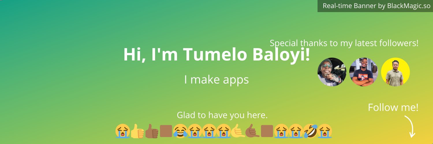 Tumelo Baloyi banner