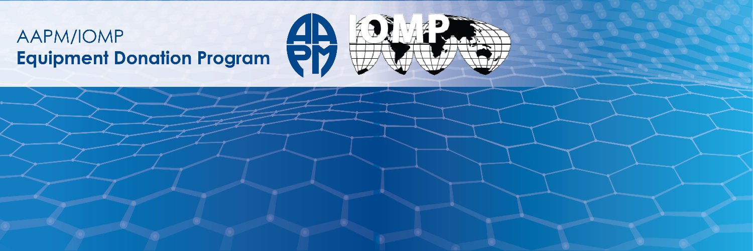 AAPM/IOMP Equipment Donation Program banner