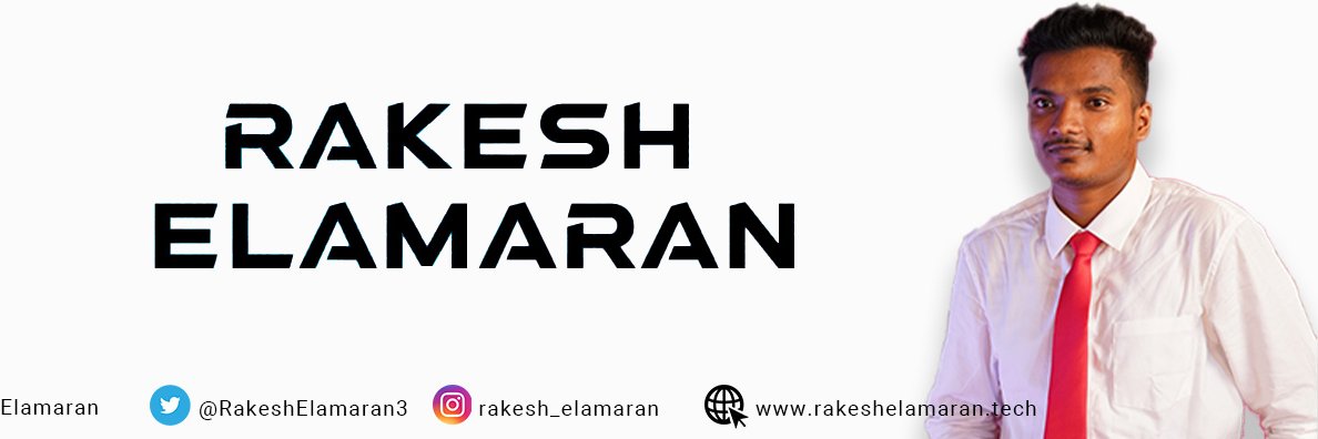 Rakesh Elamaran banner