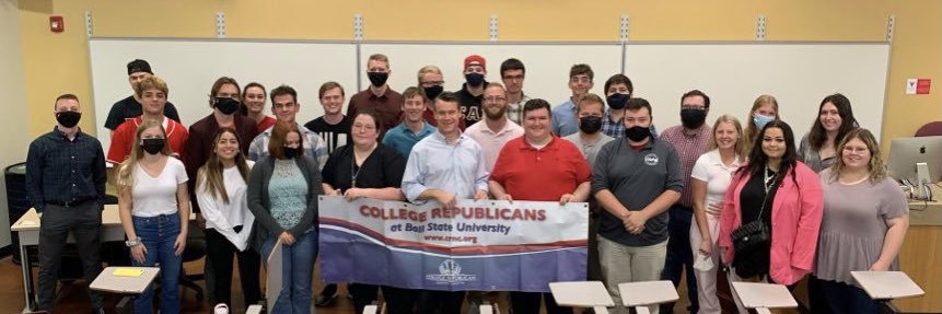 College Republicans at Ball State banner
