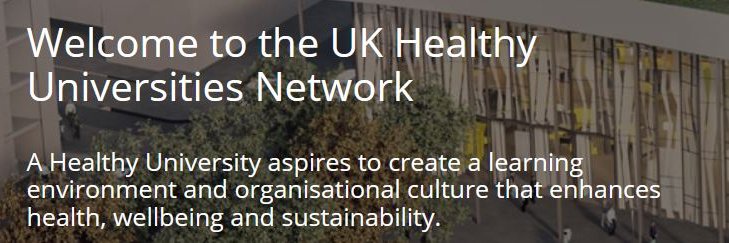 Healthy Universities UK banner