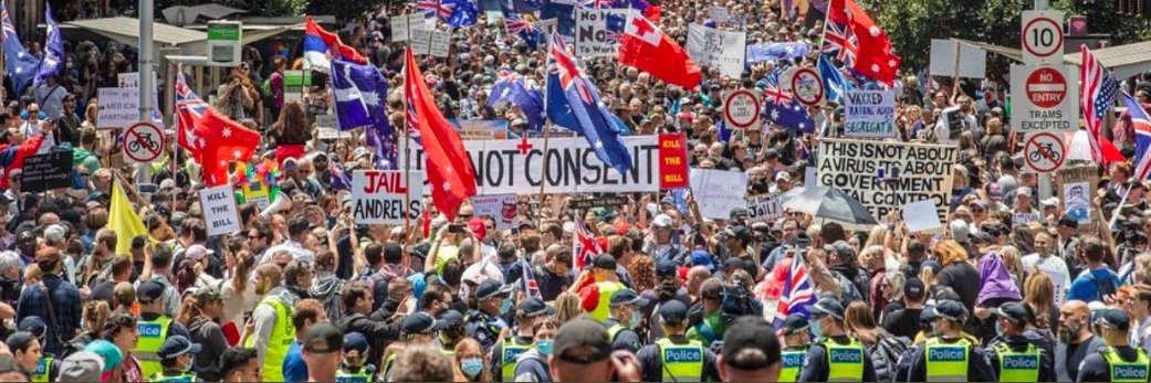 Melbourne Freedom Rally 😀🇦🇺 banner