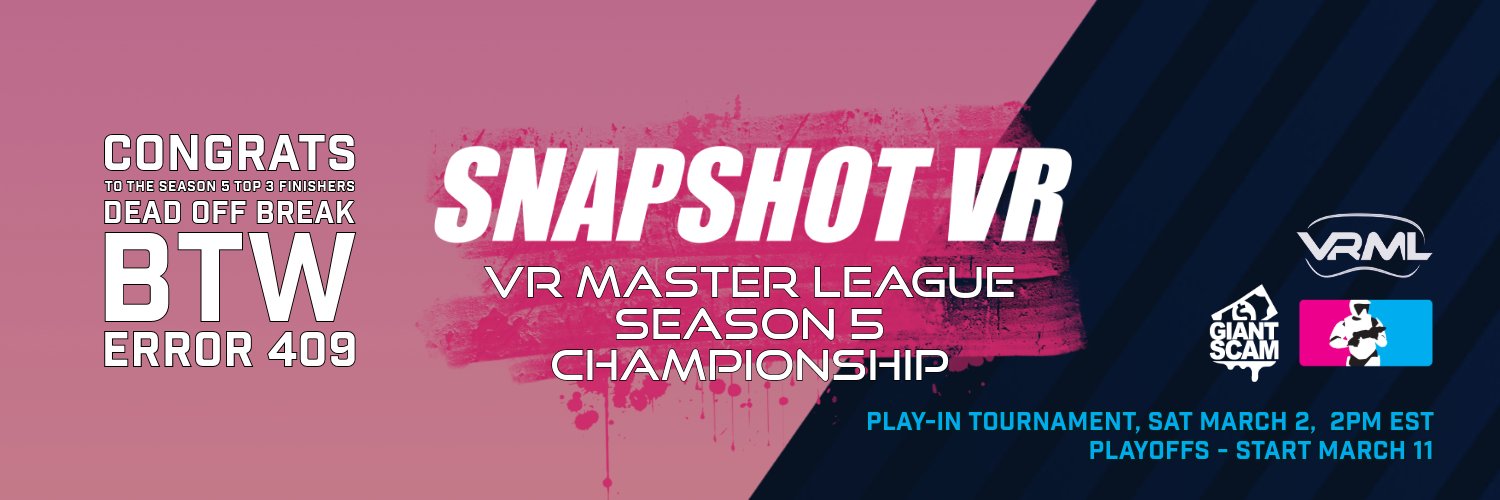 Snapshot VR Master League banner