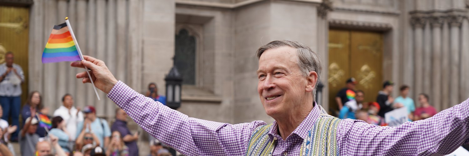Senator John Hickenlooper's banner