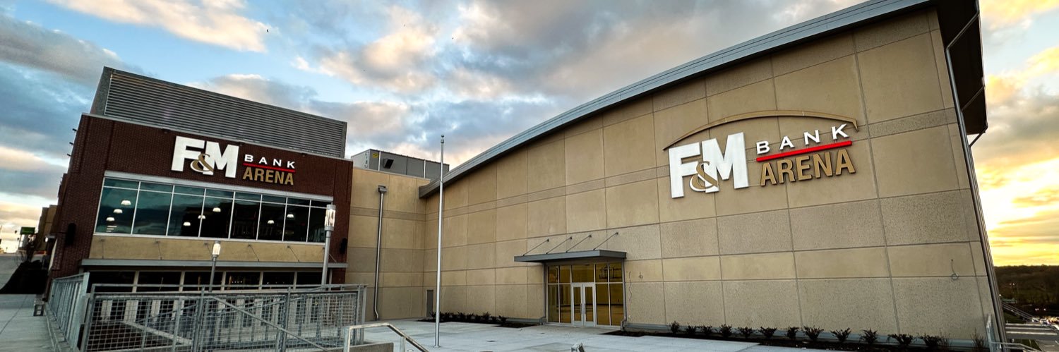 F&M Bank Arena's banner