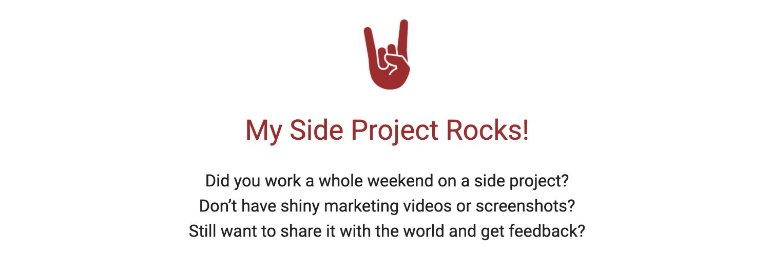 My Side Project Rocks 🤘 banner