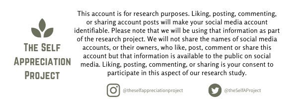 The Self Appreciation Project banner