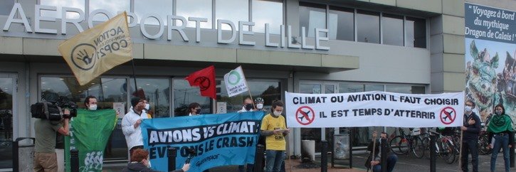 Non à l'agrandissement de l'aéroport de Lesquin banner