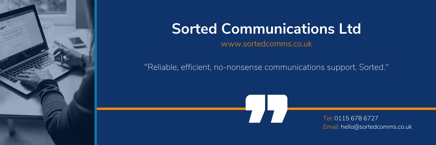 Sorted Communications banner