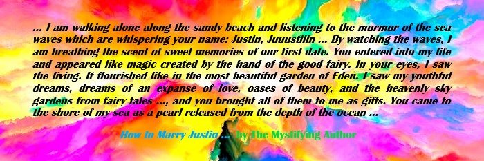 The Mystifying Author: How to Marry Justin ... banner