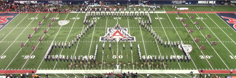 The Pride of Arizona Marching Band banner