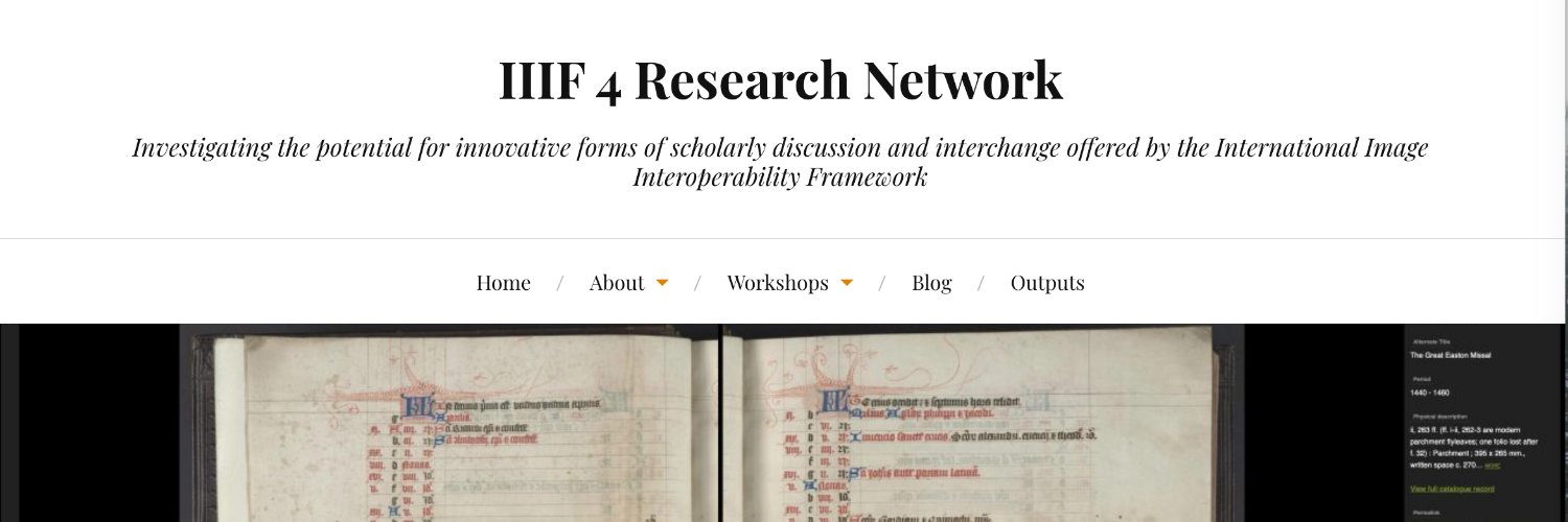 IIIF4Research banner