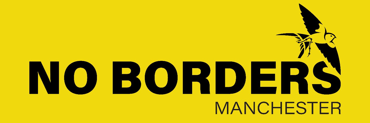 No Borders MCR's banner