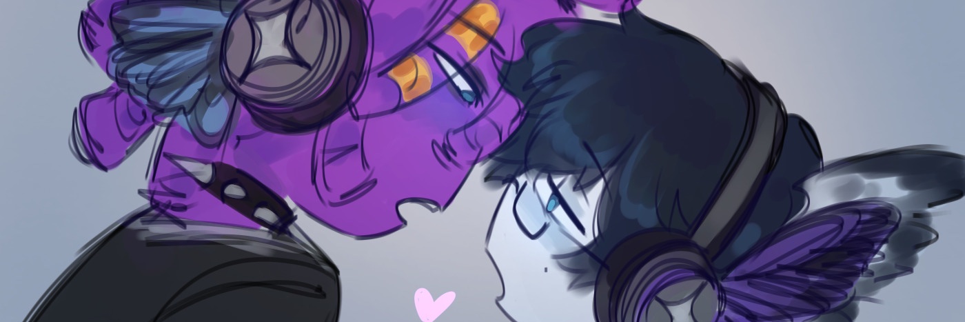 catalystnyx | emo purple stick liker 💜 banner