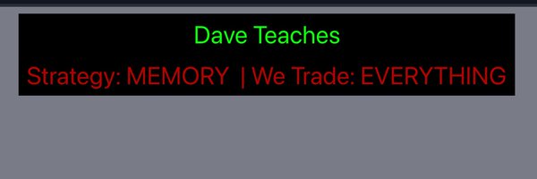 Dave Teaches (Jordan of Trading) Profile Banner