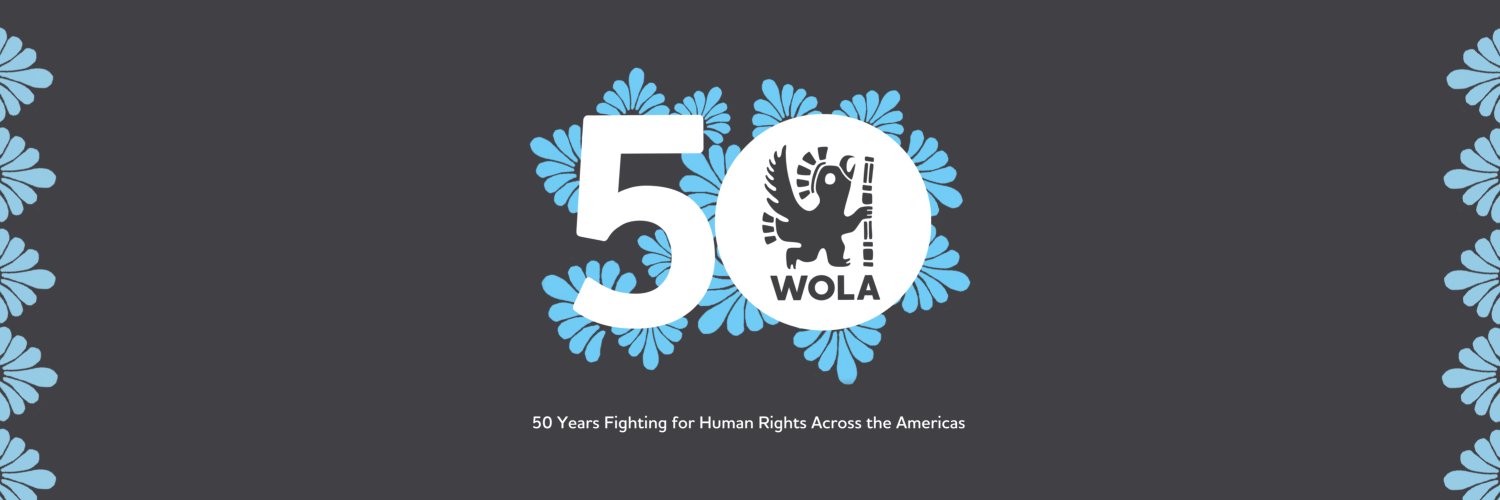 WOLA's banner