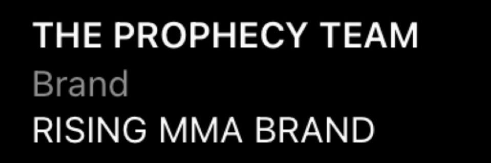 THE PROPHECY TEAM banner