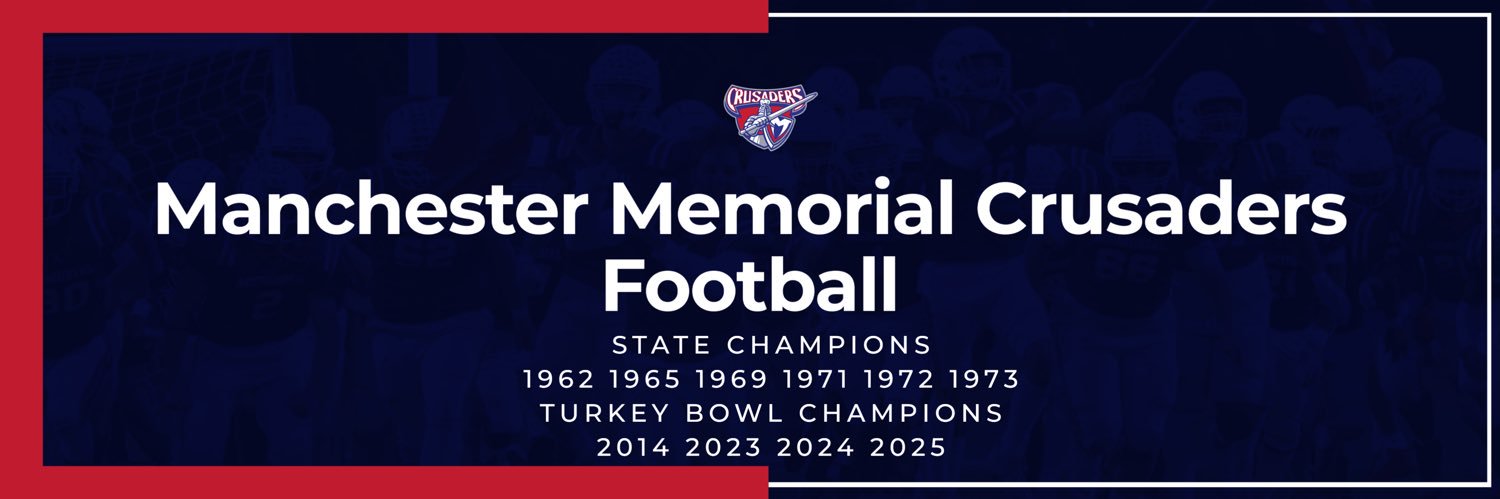 Manchester Memorial Crusaders Football banner