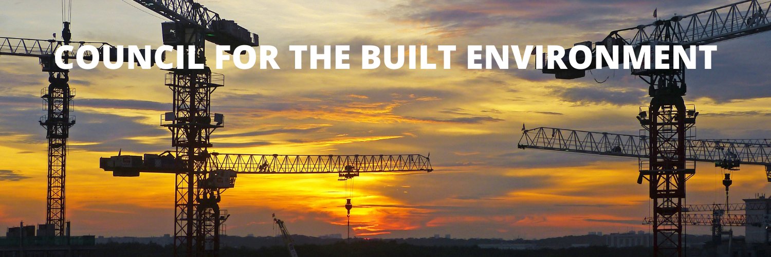 Council for the Built Environment's banner