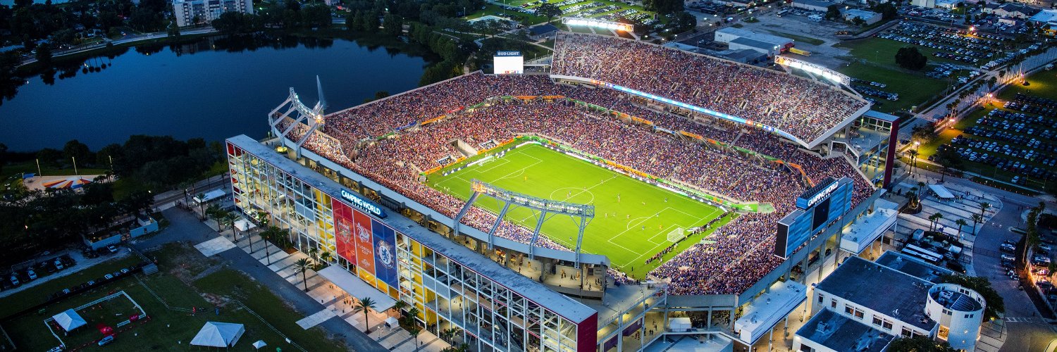 Camping World Stadium's banner
