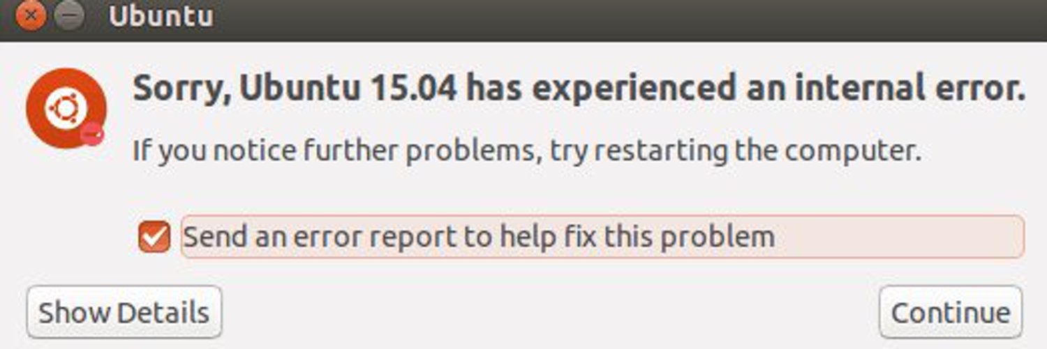 An internal error has. Ubuntu Error. Ошибка убунту. Ошибка линукс. Linux Eroc.