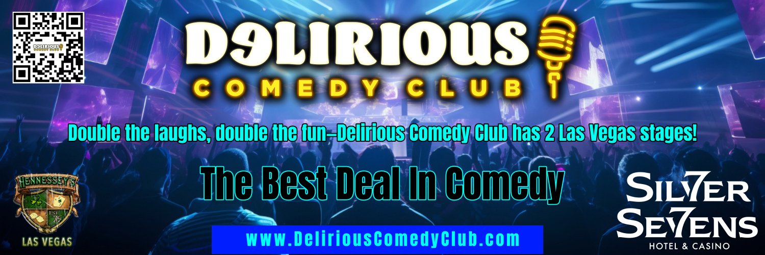 Delirious Comedy Club banner