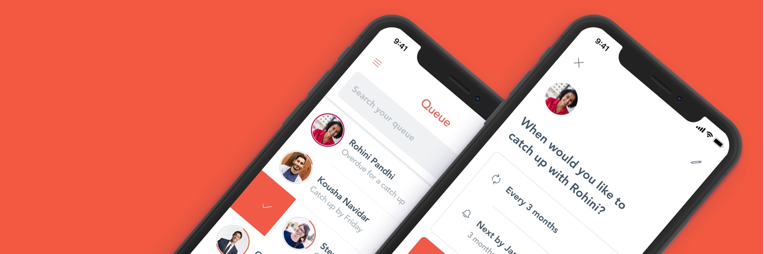 Queue, a simple personal crm. banner
