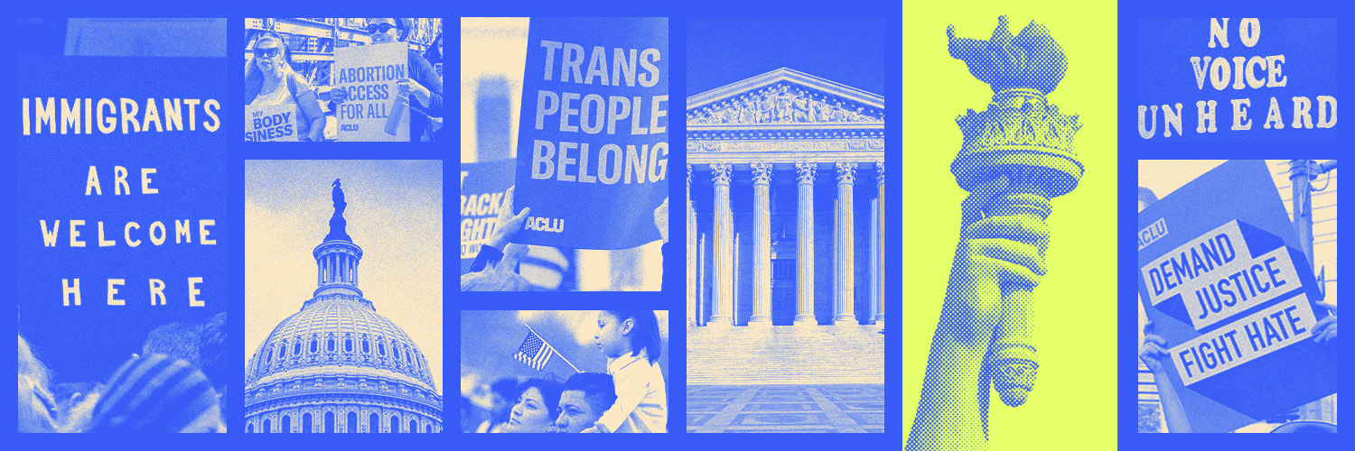 ACLU's banner
