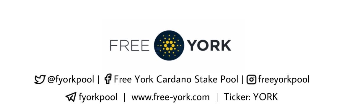 𝙁𝙧𝙚𝙚 𝙔𝙊𝙍𝙆 • Cardano Stake Pool banner