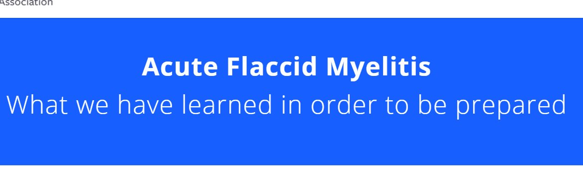 Acute Flaccid Myelitis Working Group banner