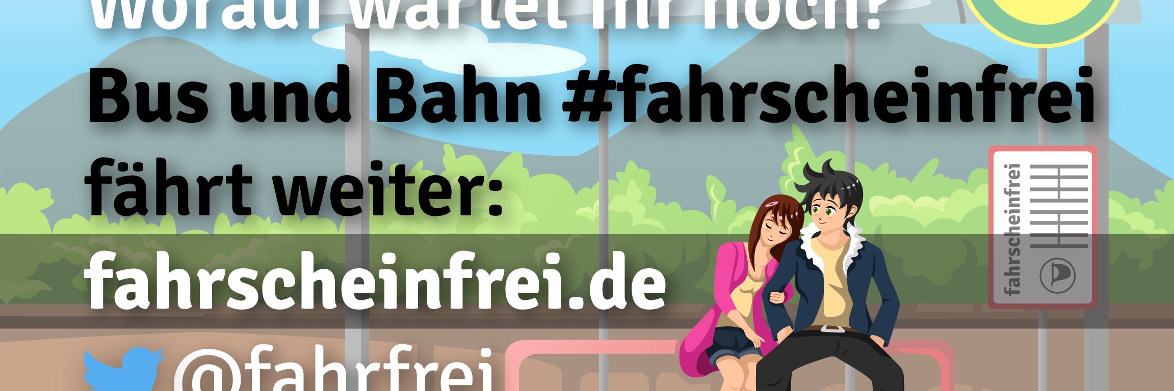 Bus und Bahn #fahrscheinfrei banner