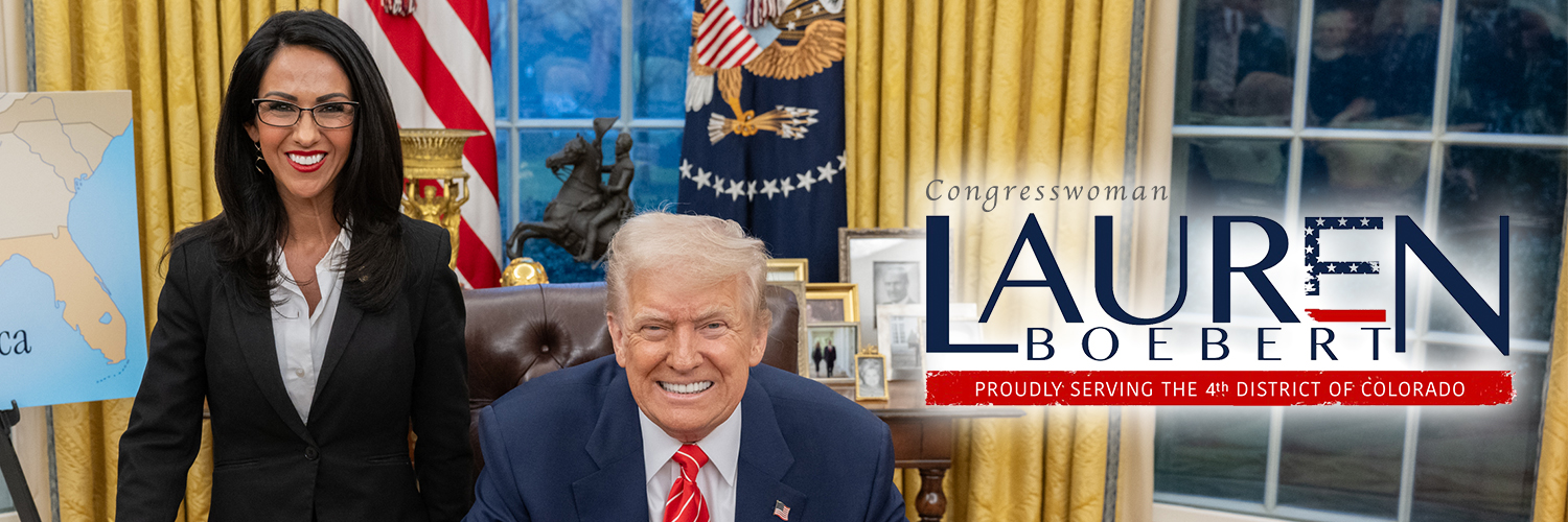 Rep. Lauren Boebert's banner