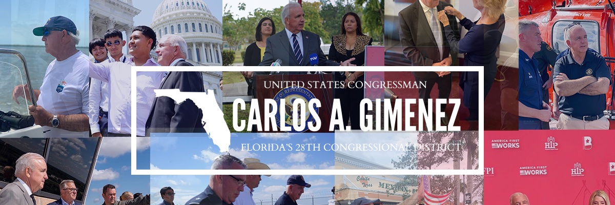Rep. Carlos A. Gimenez's banner