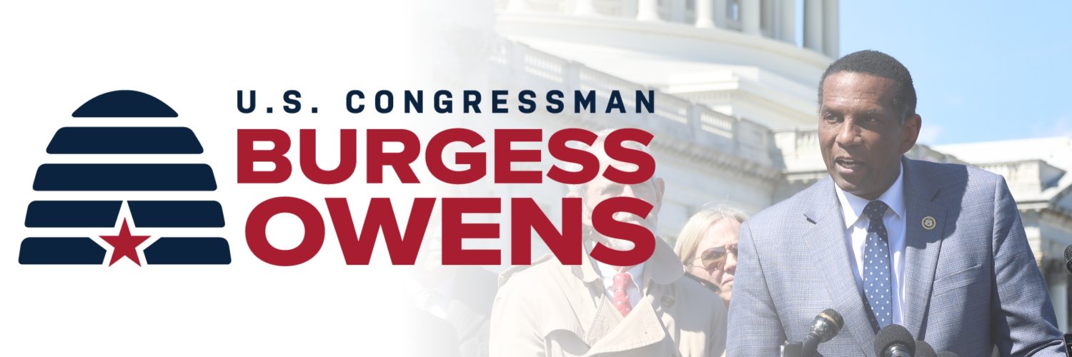 Rep. Burgess Owens's banner