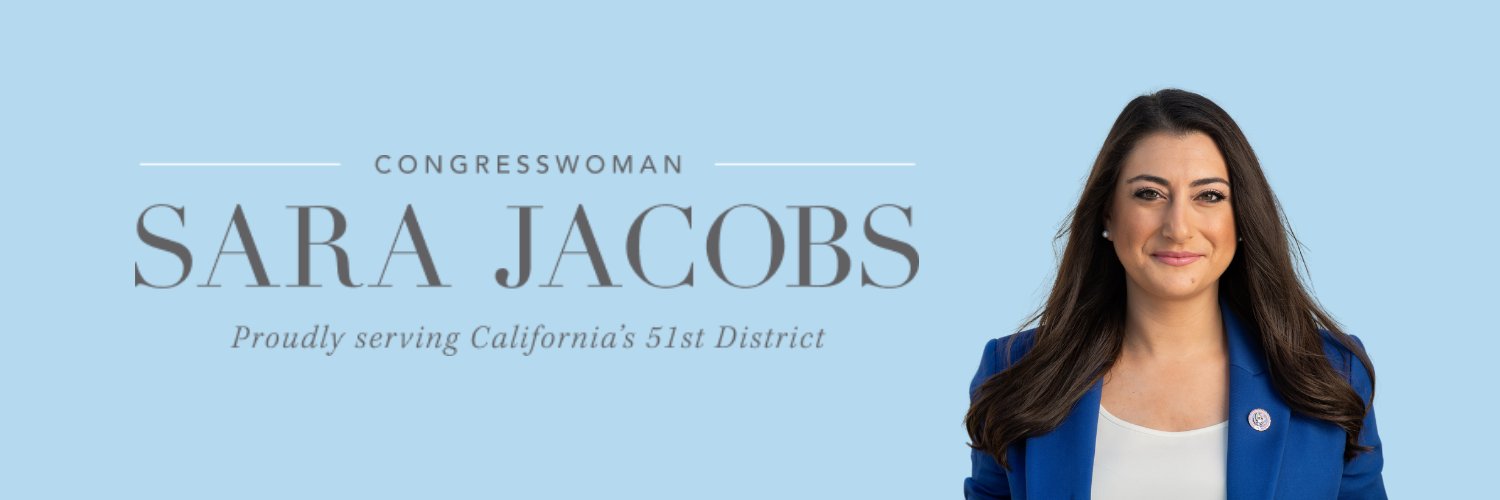 Congresswoman Sara Jacobs's banner