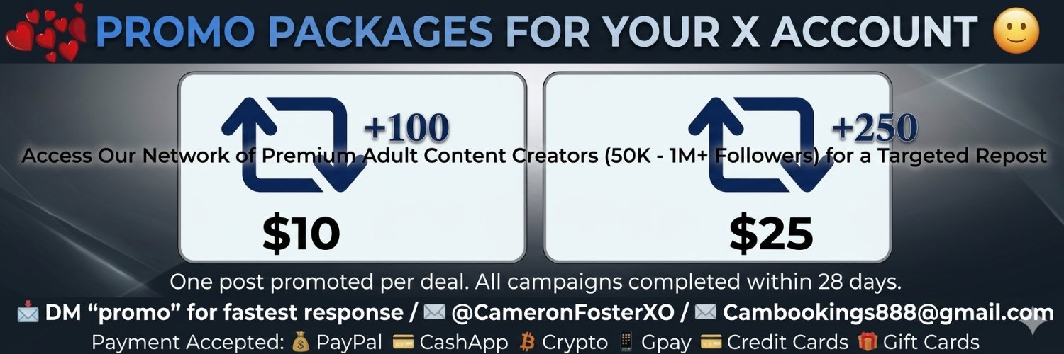 Cam ❤️‍🔥167K❤️‍🔥 Promo your X deals in banner☝️ banner