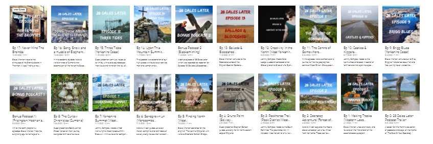 28 Dales Later - Podcasts/Films/Books/Events banner