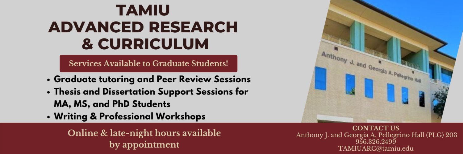 TAMIU Advanced Research & Curriculum banner