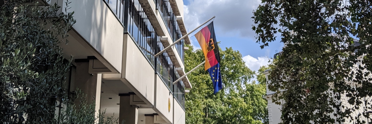 German Embassy London's banner