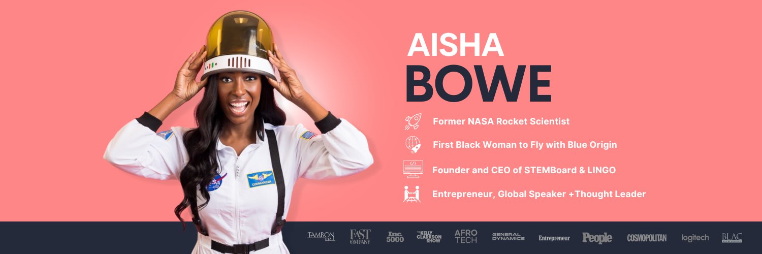 Aisha Bowe banner