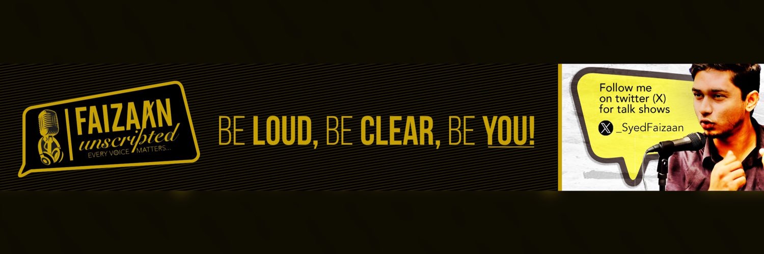 Faizaan Unscripted banner