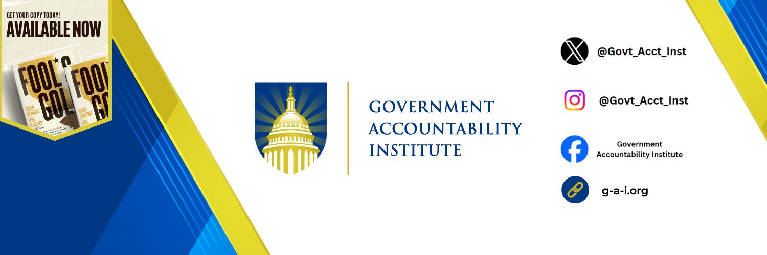 Government Accountability Institute's banner