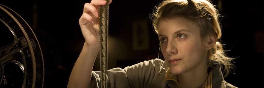 The projectionist woman's banner