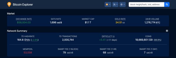 BitcoinExplorer Profile Banner